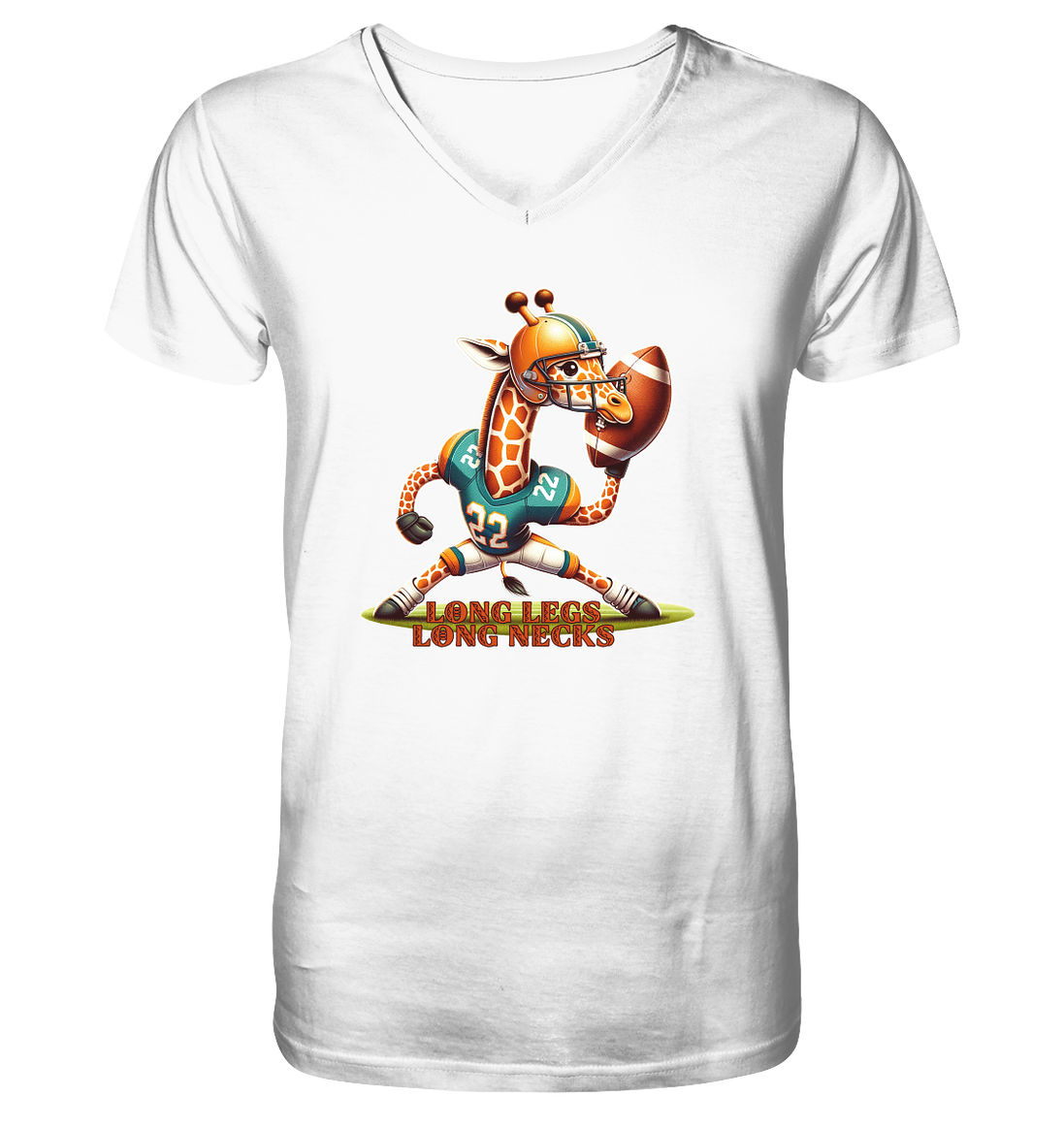 Giraffe - Mens Organic V-Neck Shirt