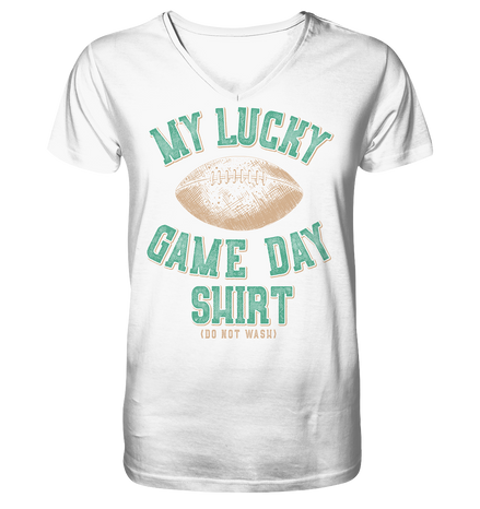 My Lucky Game Day Shirt   - Mens Organic V-Neck Shirt