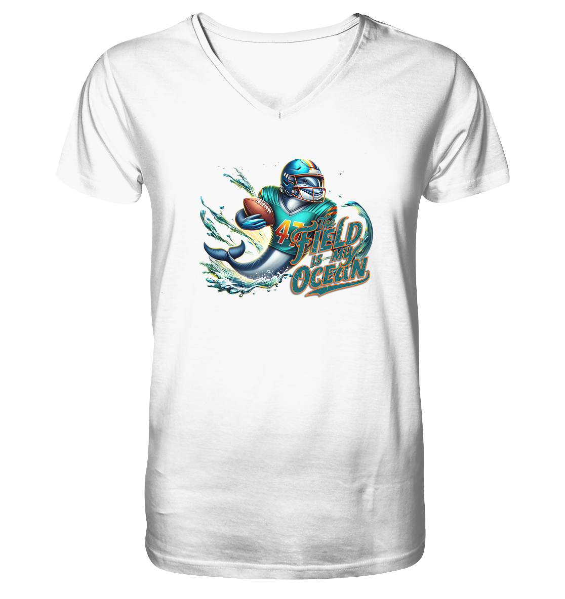 Dolphin - Men's Organic V-Neck Shirt