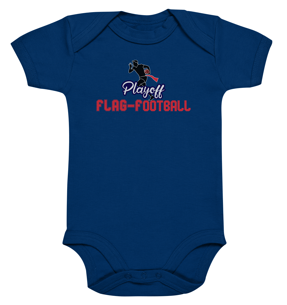 Playoff Flag Football  Men red - Organic Baby Bodysuite