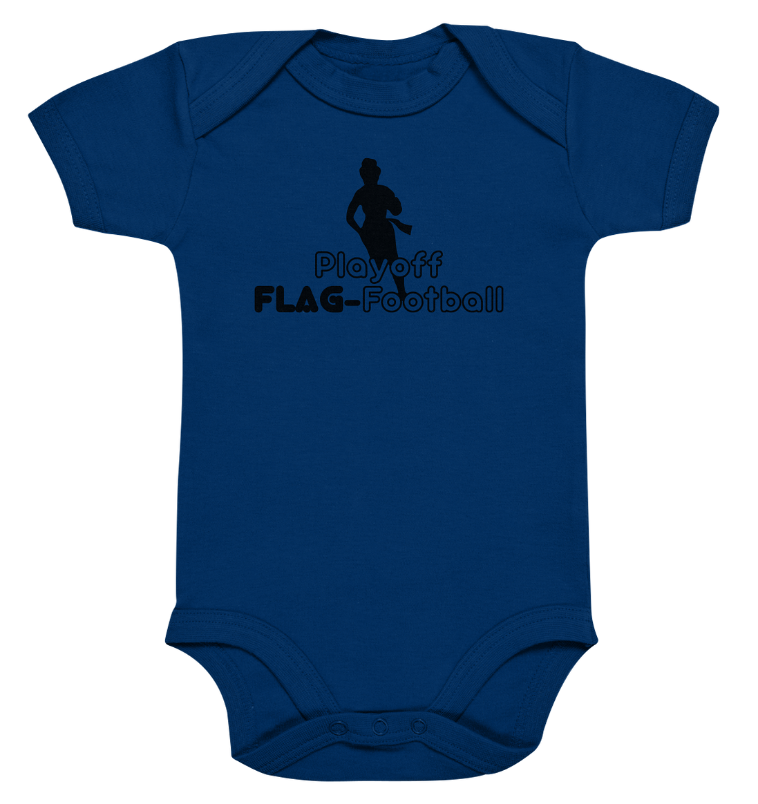 Playoff Flag Football  Women black  - Organic Baby Bodysuite