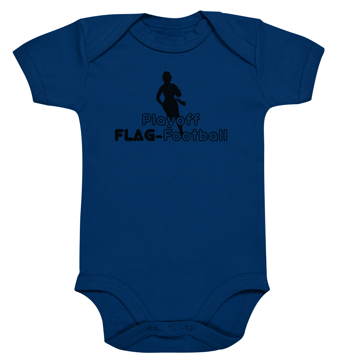 Playoff Flag Football  Women black  - Organic Baby Bodysuite