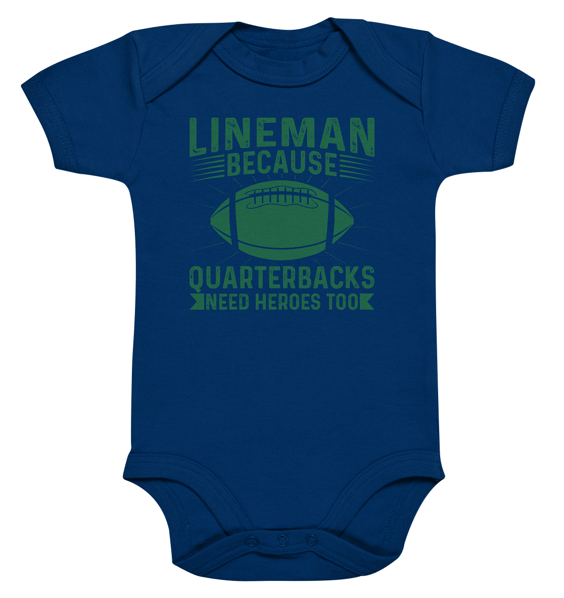Lineman Heroes Green - Organic Baby Bodysuite