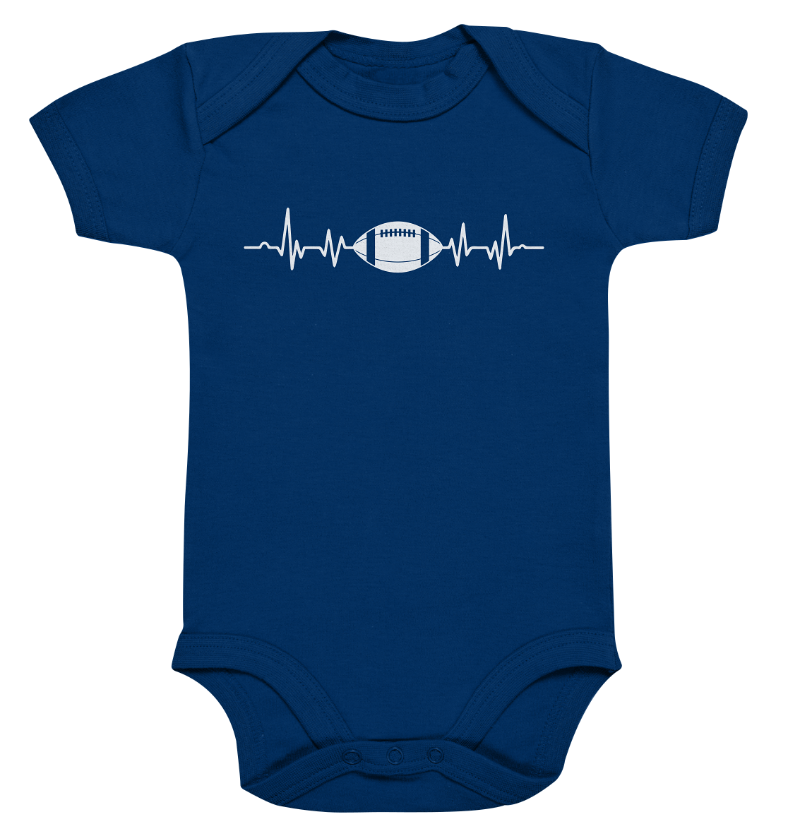 Football Heartbeat - Organic Baby Bodysuite