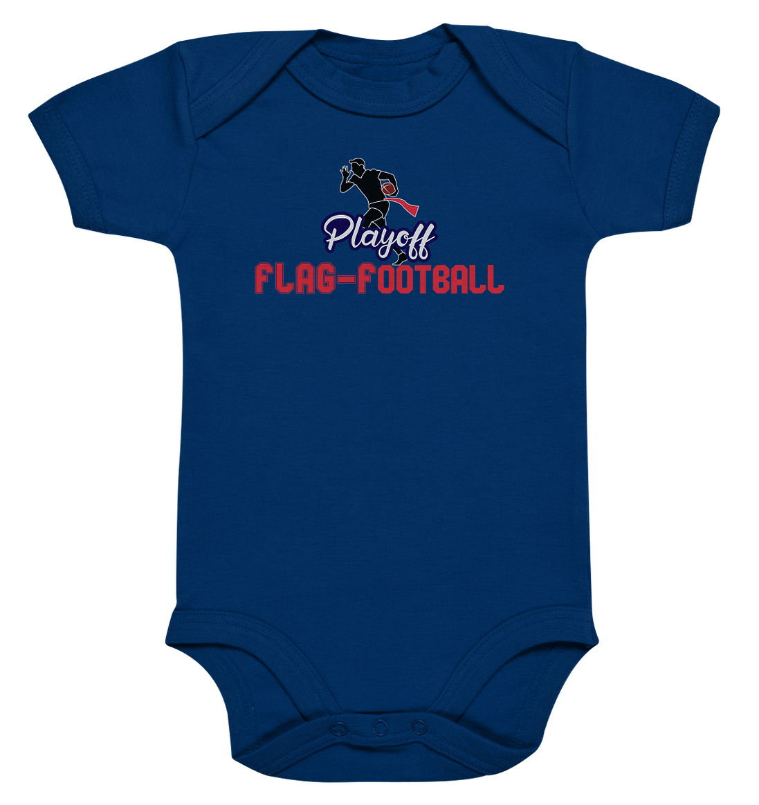 Playoff Flag Football  Men red - Organic Baby Bodysuite