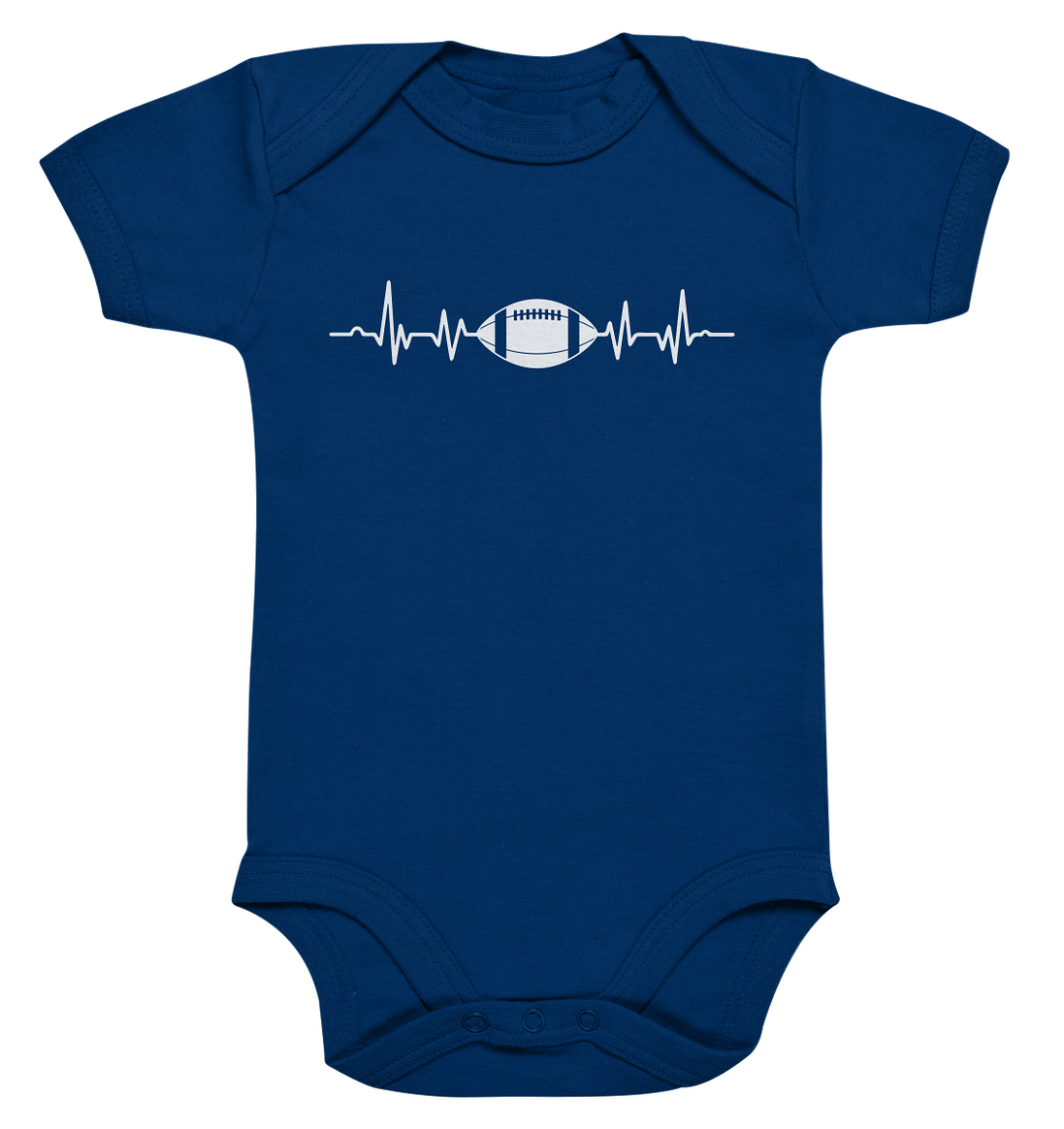 Football Heartbeat - Organic Baby Bodysuite