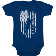 USA Flag Fight - Organic Baby Bodysuite