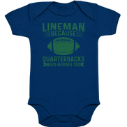 Lineman Heroes Green - Organic Baby Bodysuite