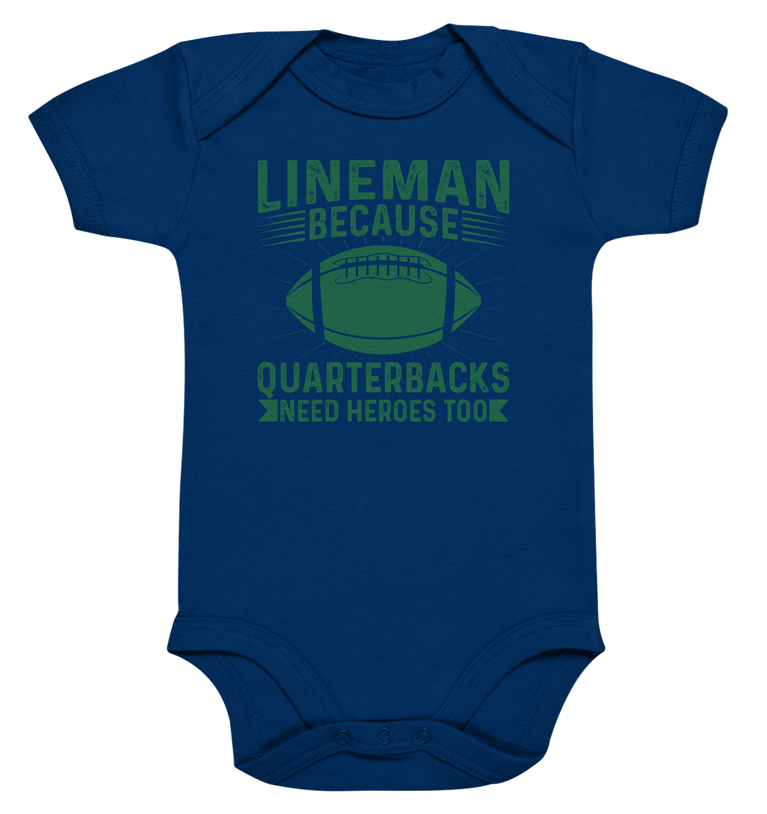 Lineman Heroes Green - Organic Baby Bodysuite