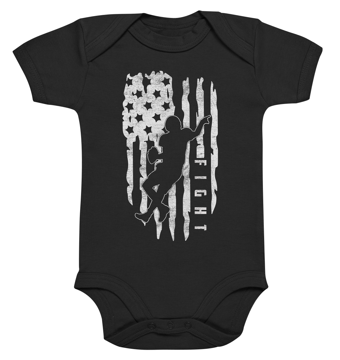 USA Flag Fight - Organic Baby Bodysuite