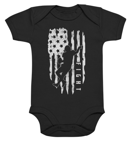 USA Flag Fight - Organic Baby Bodysuite
