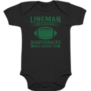 Lineman Heroes Green - Organic Baby Bodysuite