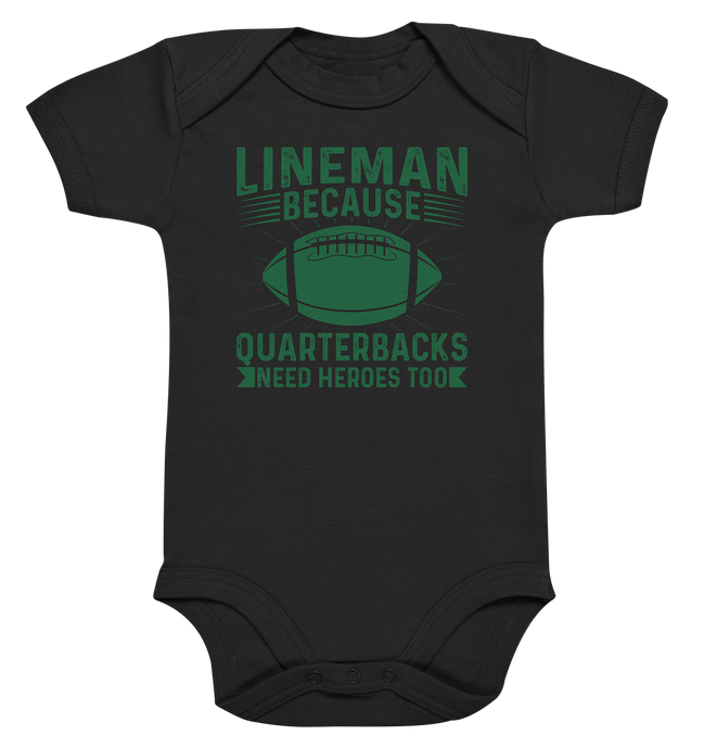 Lineman Heroes Green - Organic Baby Bodysuite