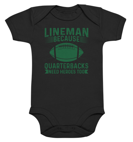 Lineman Heroes Green - Organic Baby Bodysuite