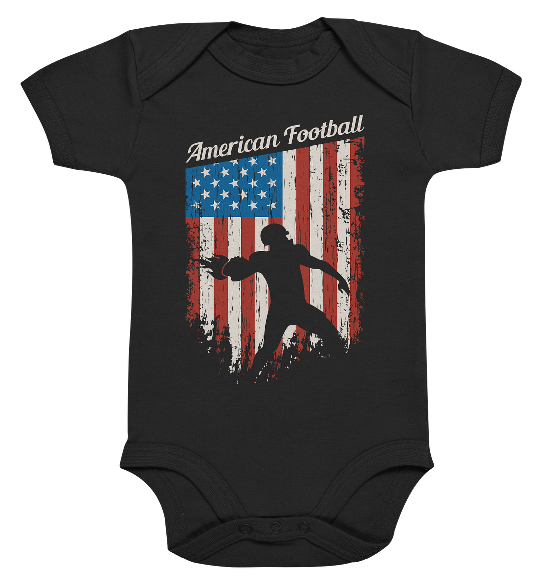 American Football Banner - Organic Baby Bodysuite