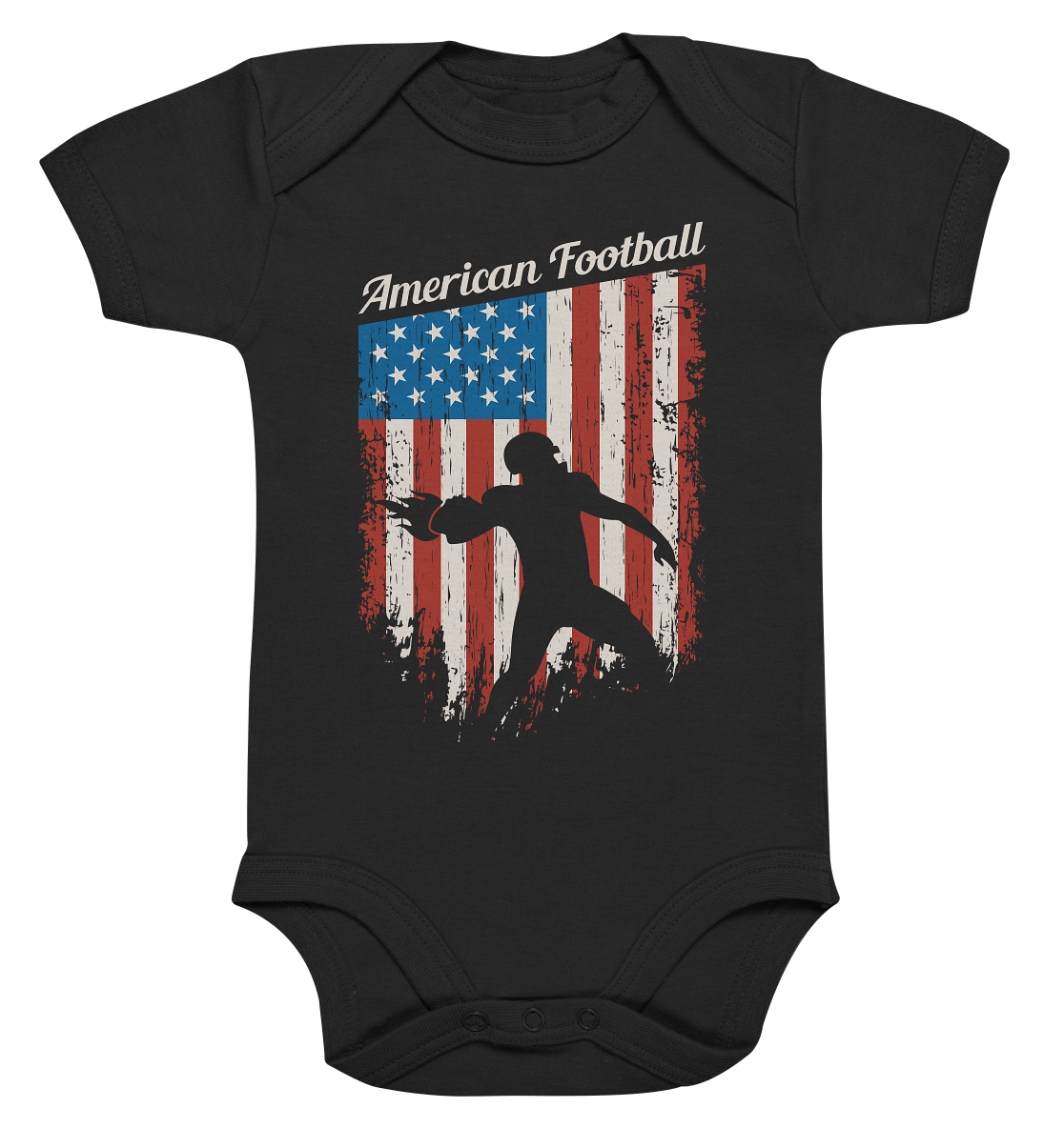 American Football Banner - Organic Baby Bodysuite