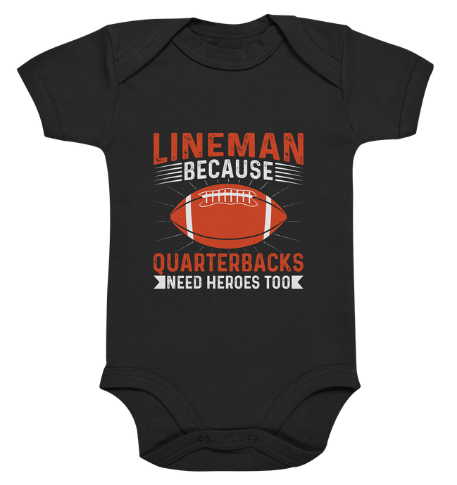 Lineman Quarterback Heroes - Organic Baby Bodysuite