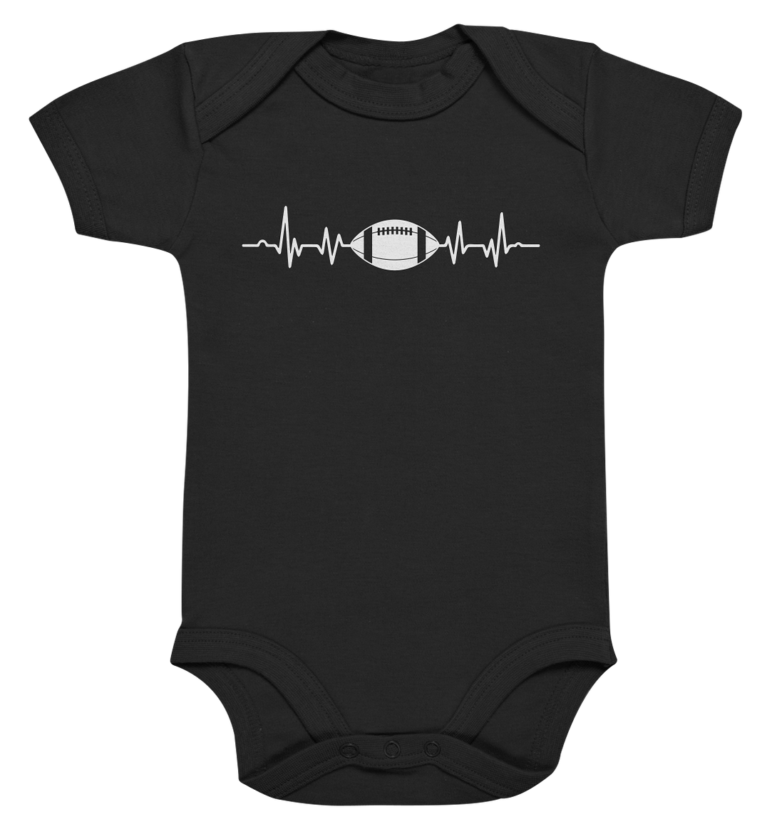Football Heartbeat - Organic Baby Bodysuite