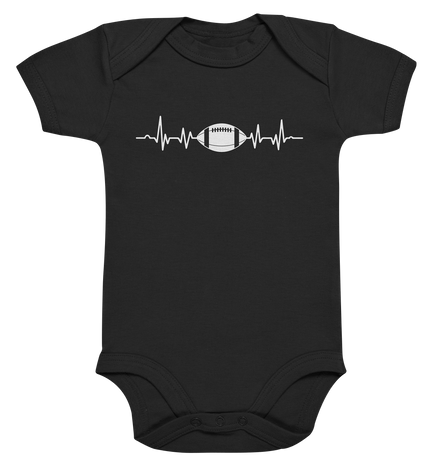 Football Heartbeat - Organic Baby Bodysuite