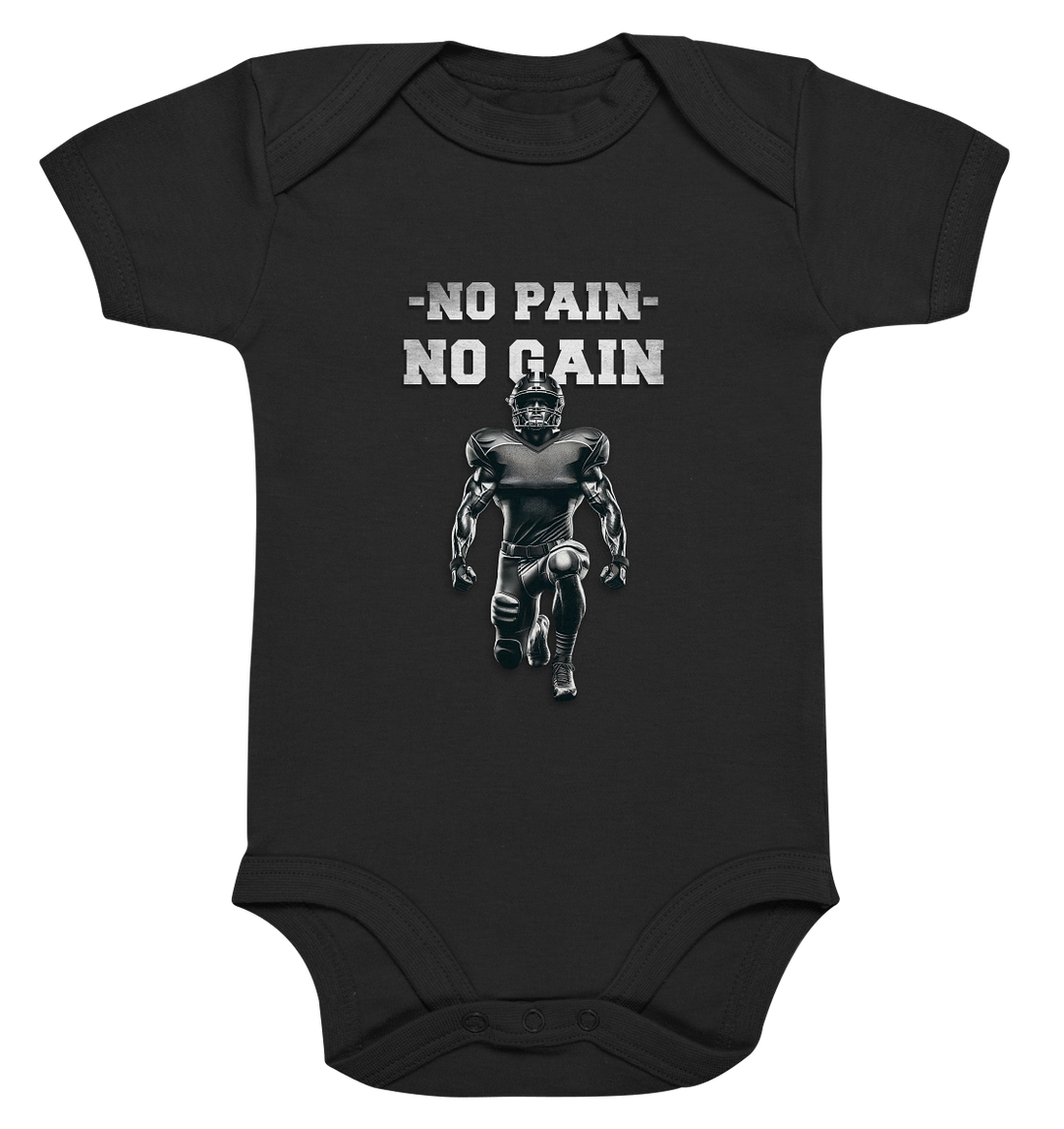 No Pain No Gain Metal  - Organic Baby Bodysuite