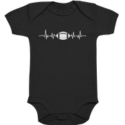 Football Heartbeat - Organic Baby Bodysuite