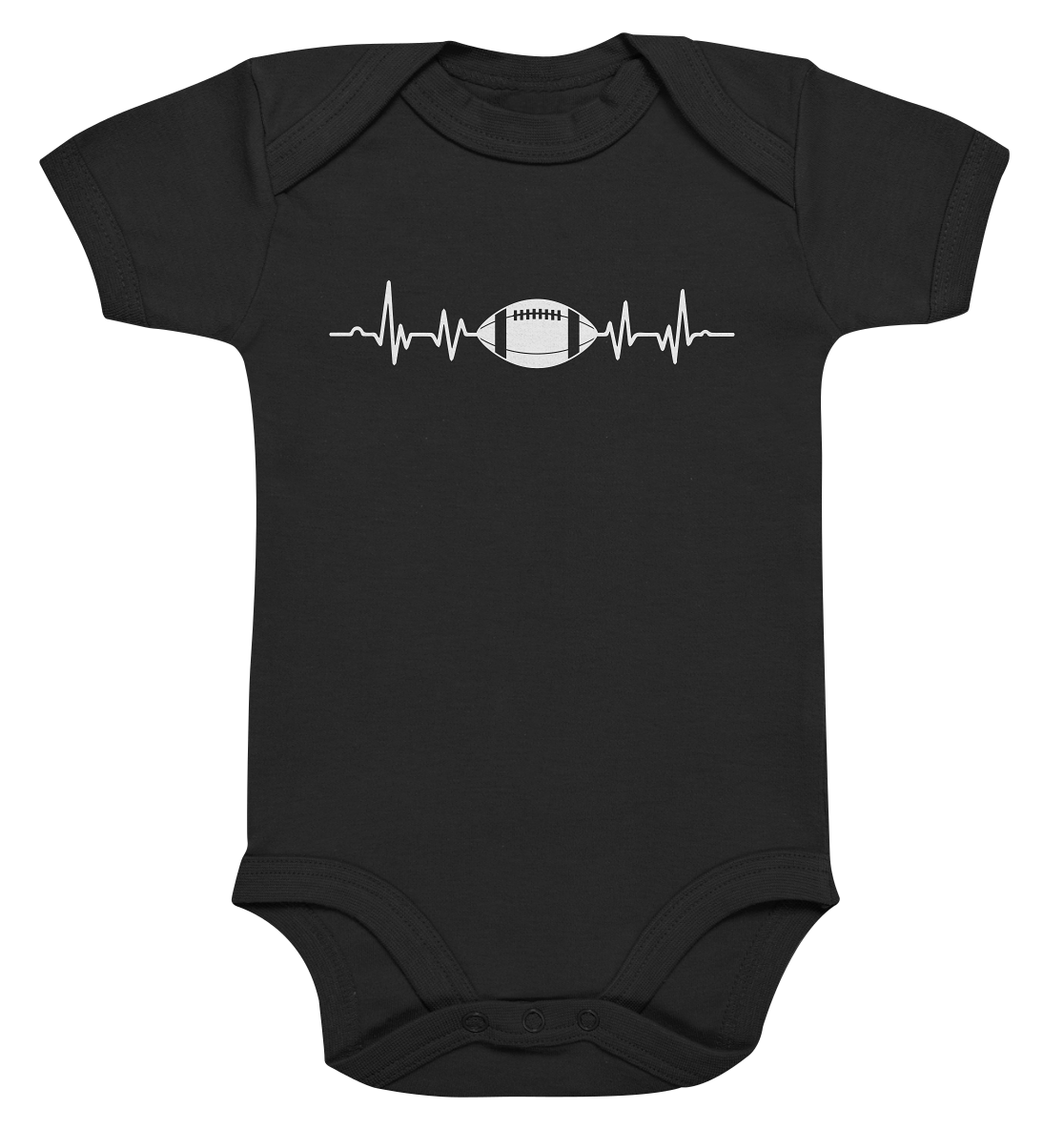 Football Heartbeat - Organic Baby Bodysuite