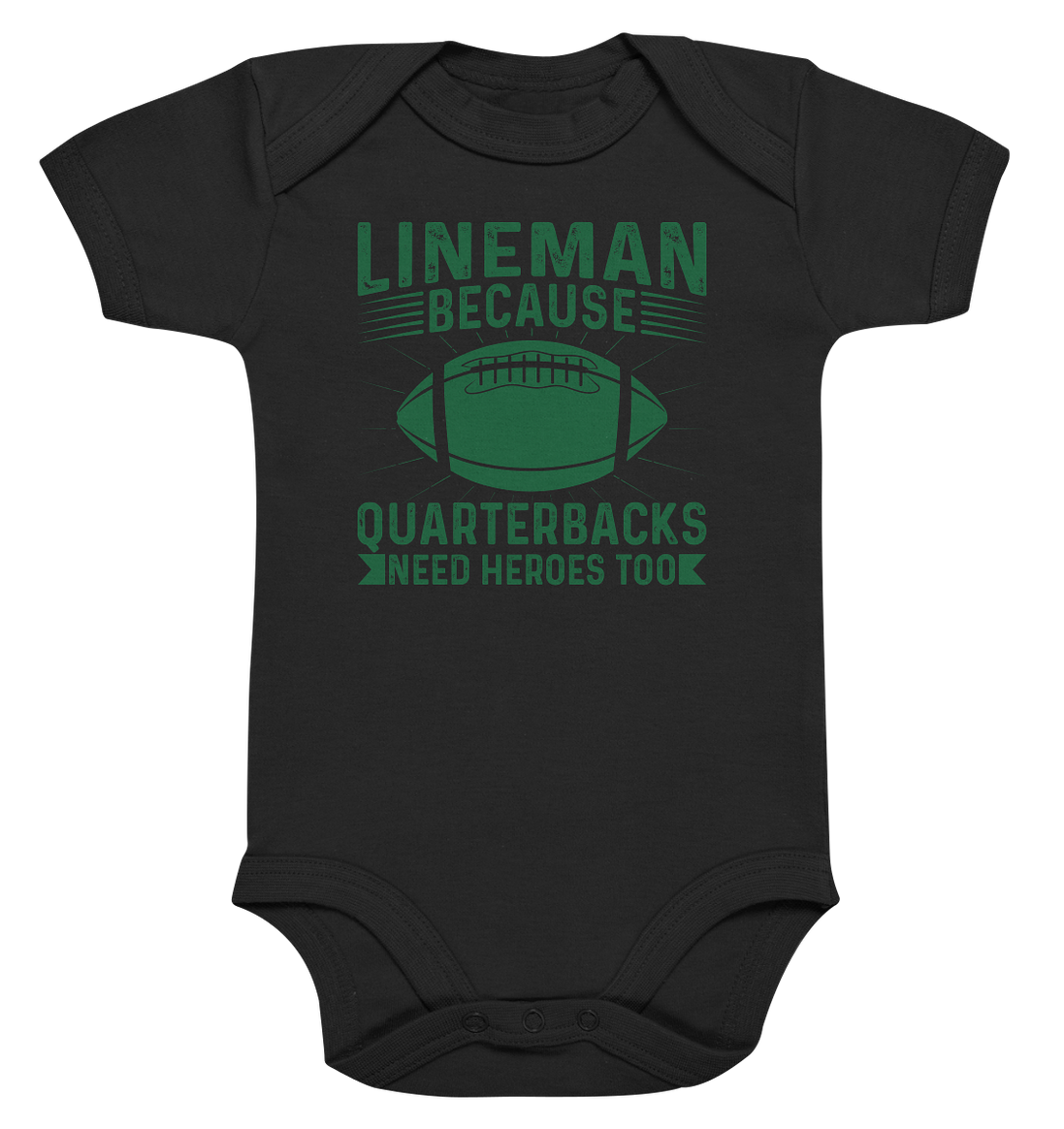 Lineman Heroes Green - Organic Baby Bodysuite