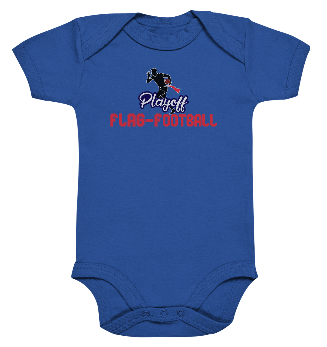 Playoff Flag Football  Men red - Organic Baby Bodysuite
