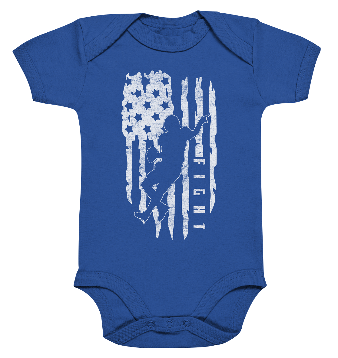 USA Flag Fight - Organic Baby Bodysuite