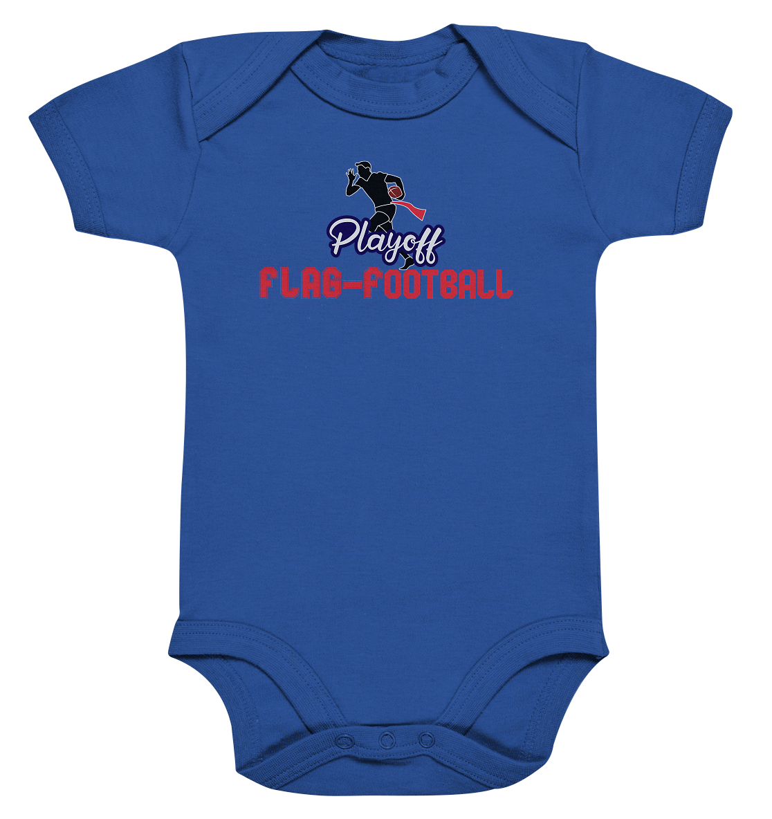 Playoff Flag Football  Men red - Organic Baby Bodysuite
