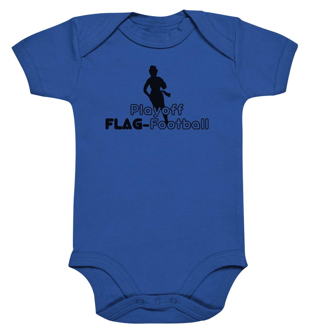 Playoff Flag Football  Women black  - Organic Baby Bodysuite