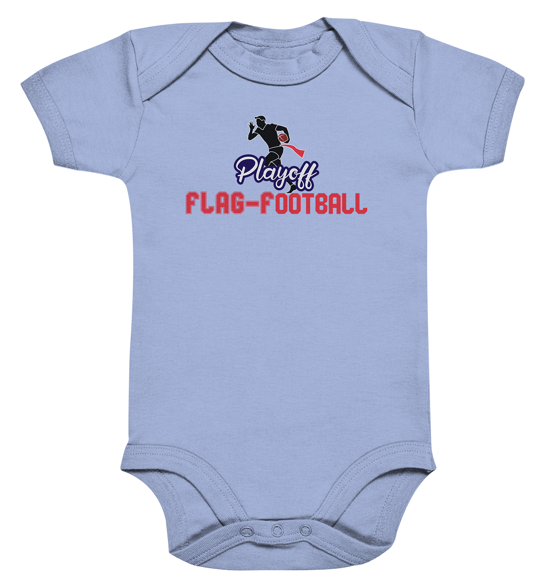 Playoff Flag Football  Men red - Organic Baby Bodysuite