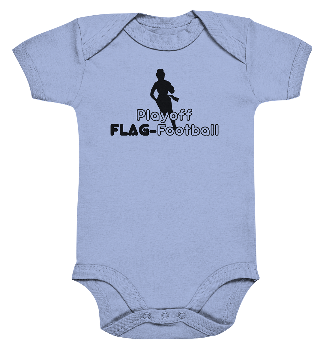 Playoff Flag Football  Women black  - Organic Baby Bodysuite