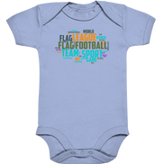 Flag Football Word Bubble - Organic Baby Bodysuite