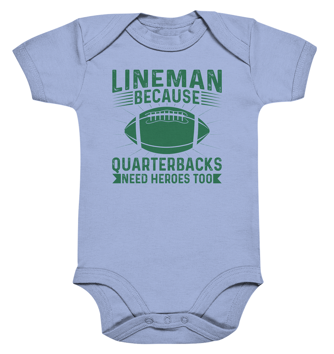 Lineman Heroes Green - Organic Baby Bodysuite