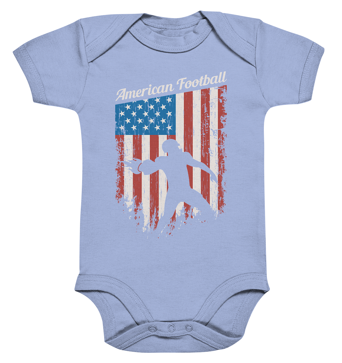 American Football Banner - Organic Baby Bodysuite