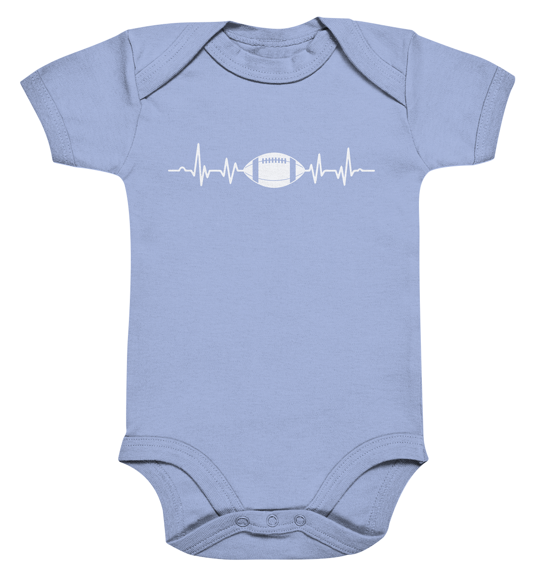 Football Heartbeat - Organic Baby Bodysuite