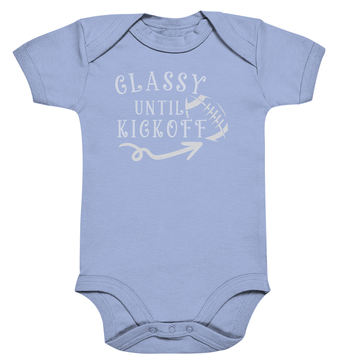 Glassy until Kick Off  - Organic Baby Bodysuite
