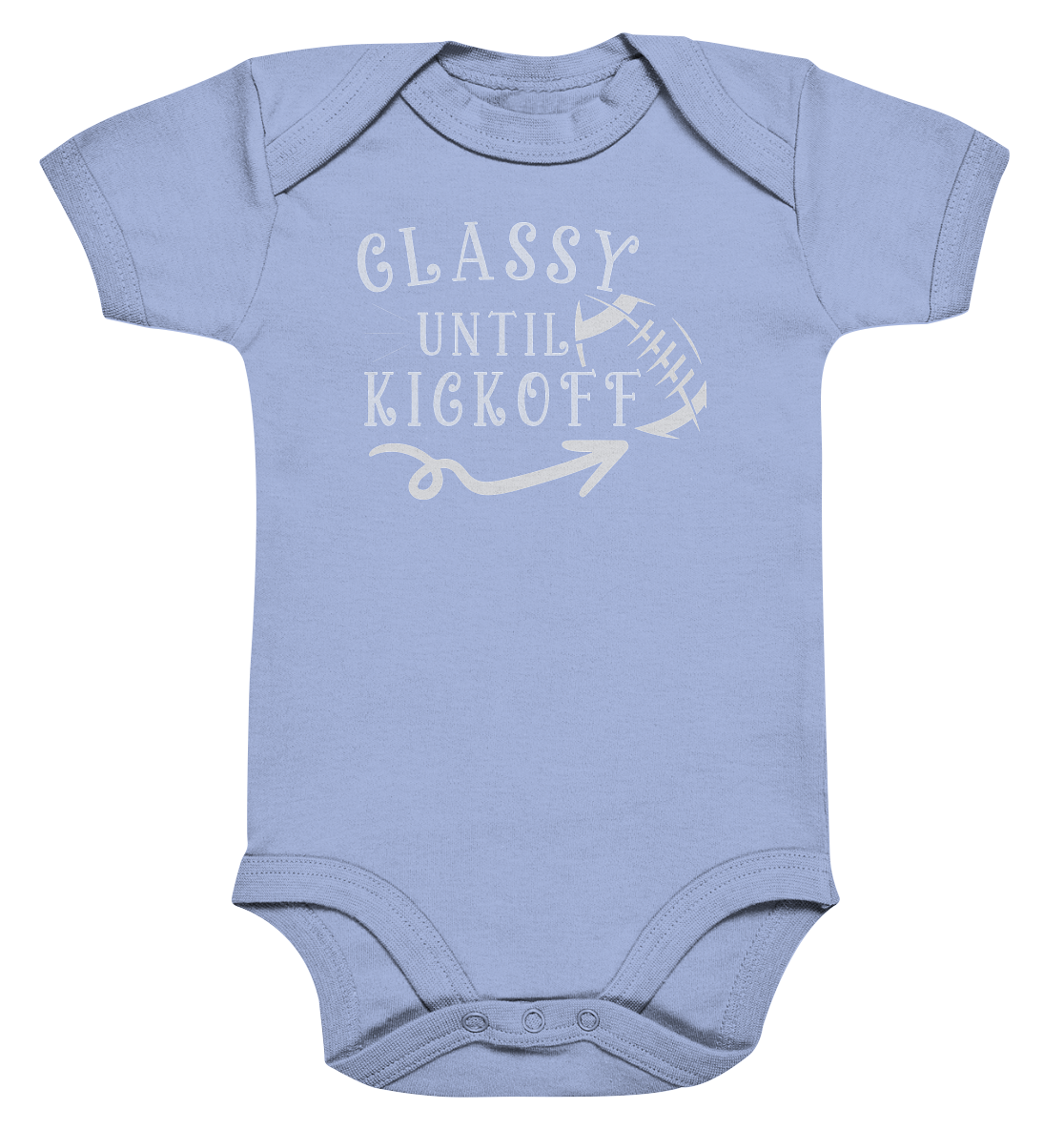 Glassy until Kick Off  - Organic Baby Bodysuite