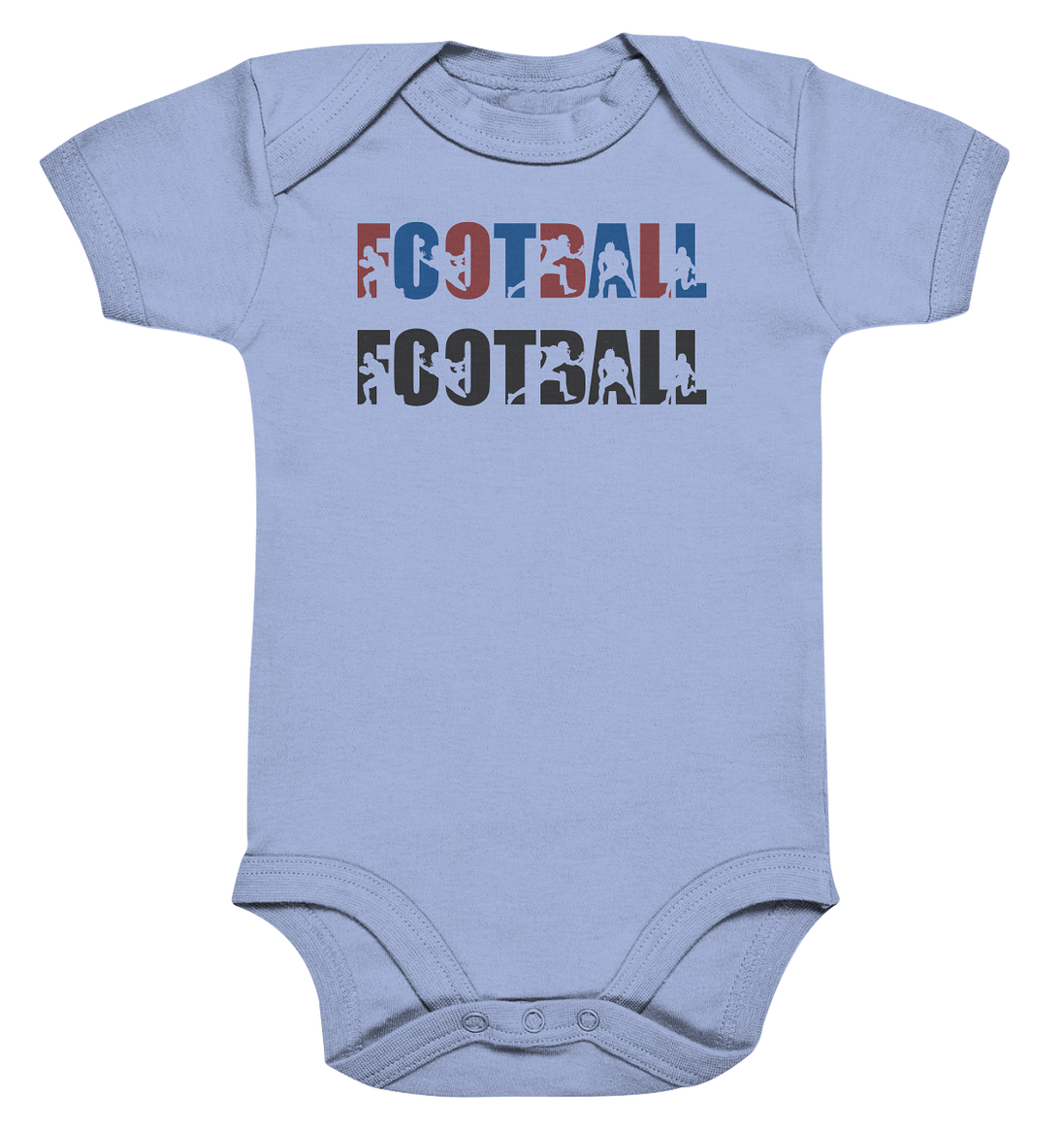 Football Silhouette - Organic Baby Bodysuite
