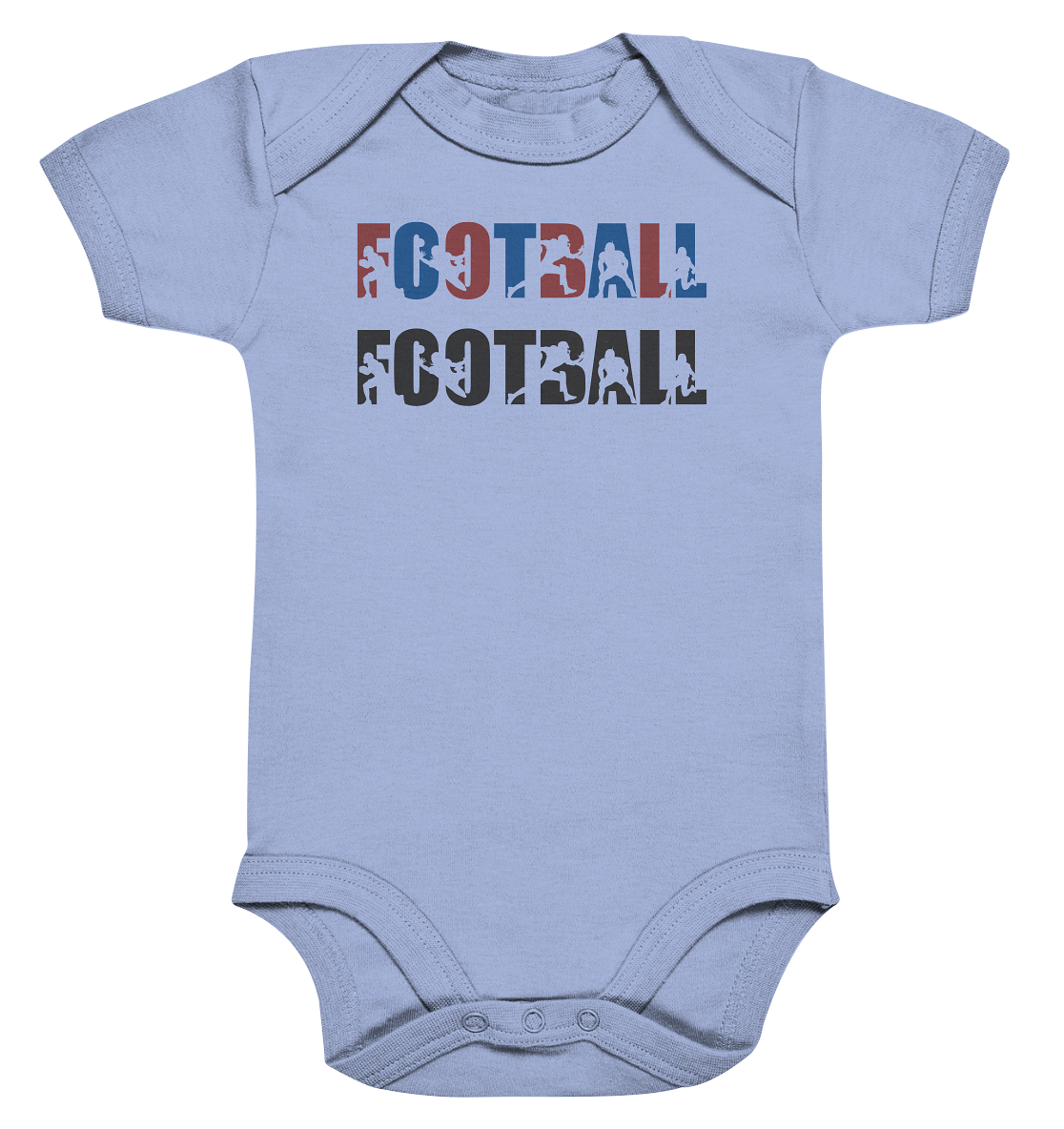 Football Silhouette - Organic Baby Bodysuite