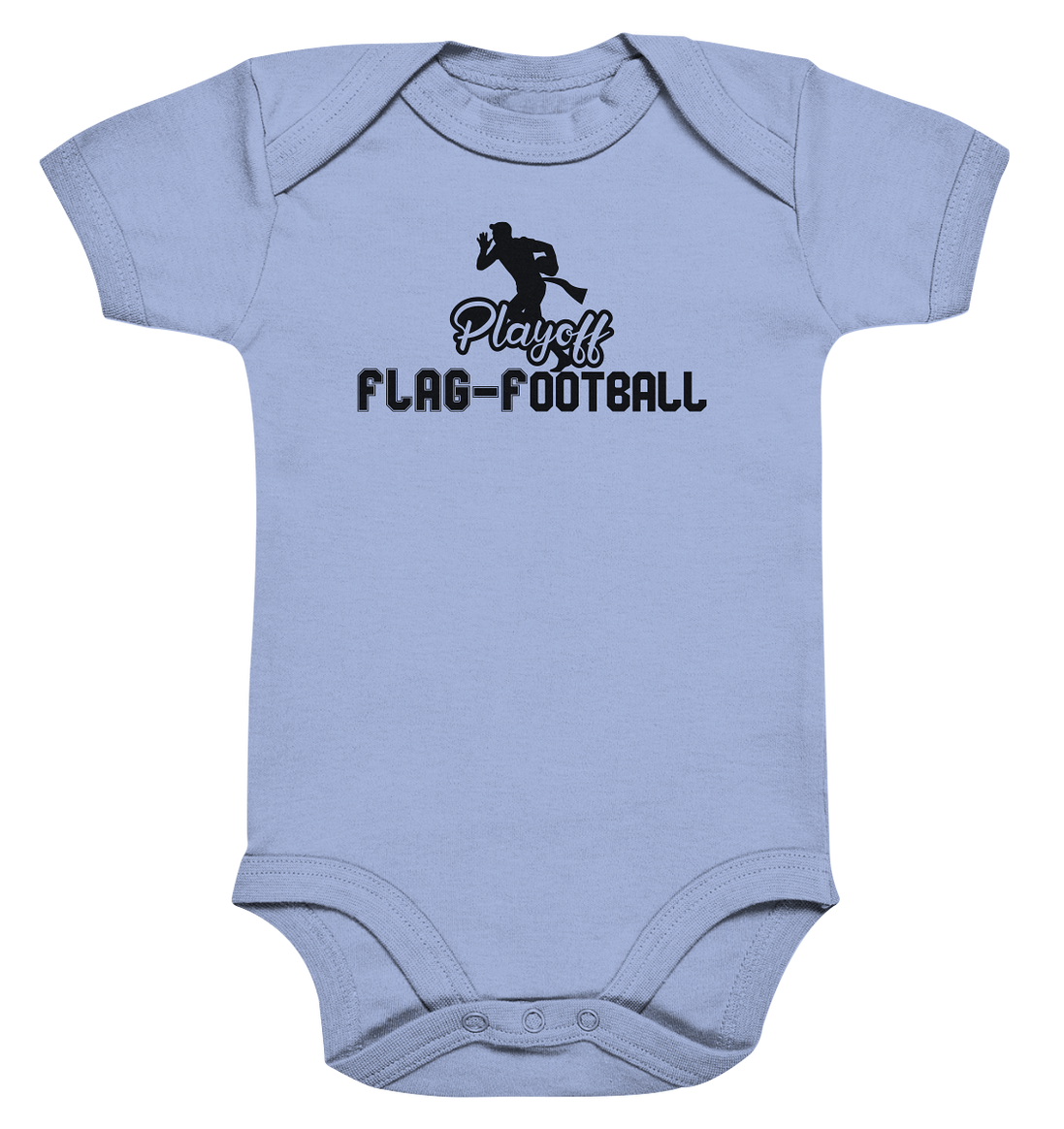 Playoff Flag Football Men Black - Organic Baby Bodysuit