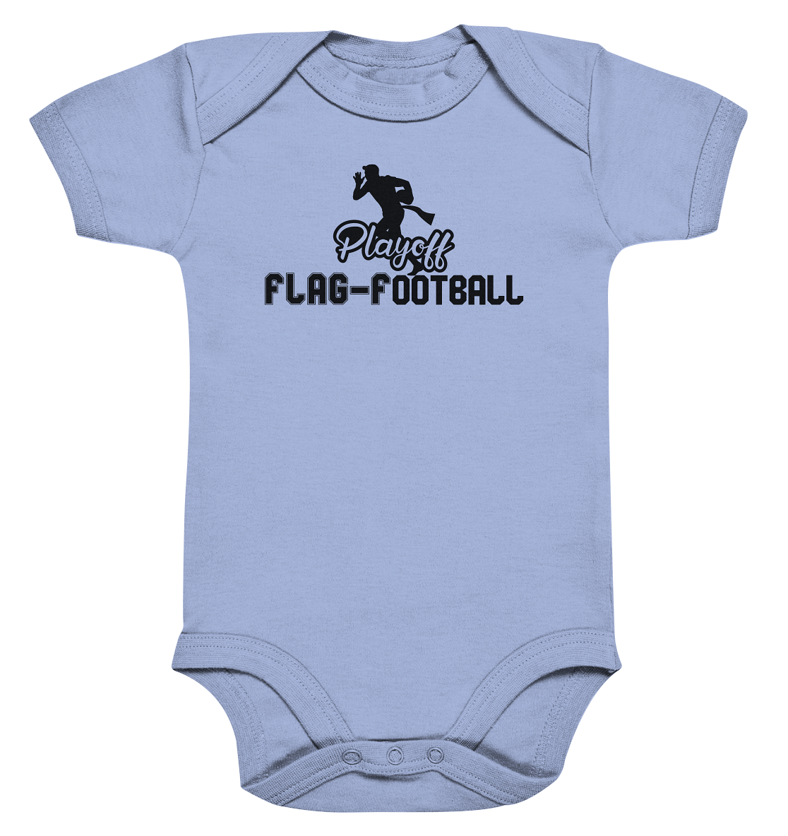 Playoff Flag Football Men Black - Organic Baby Bodysuit