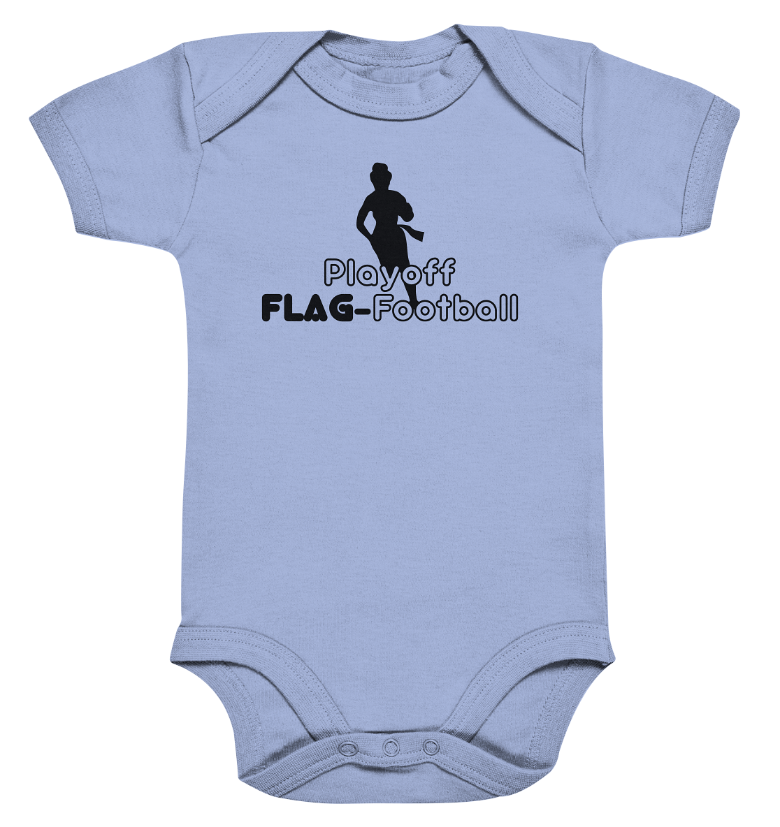 Playoff Flag Football  Women black  - Organic Baby Bodysuite