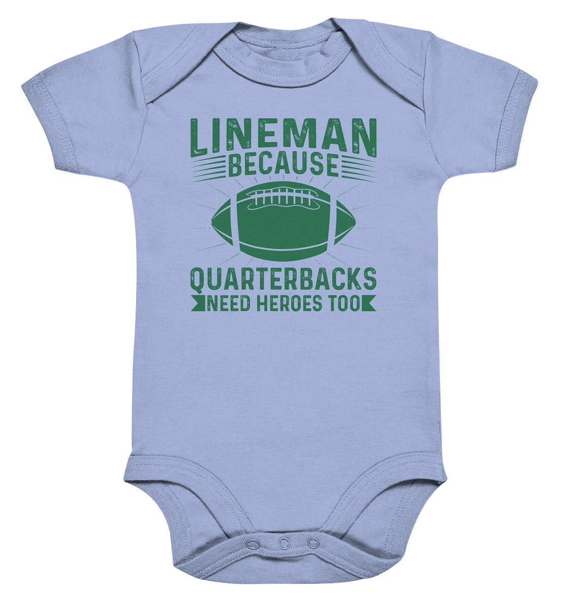 Lineman Heroes Green - Organic Baby Bodysuite
