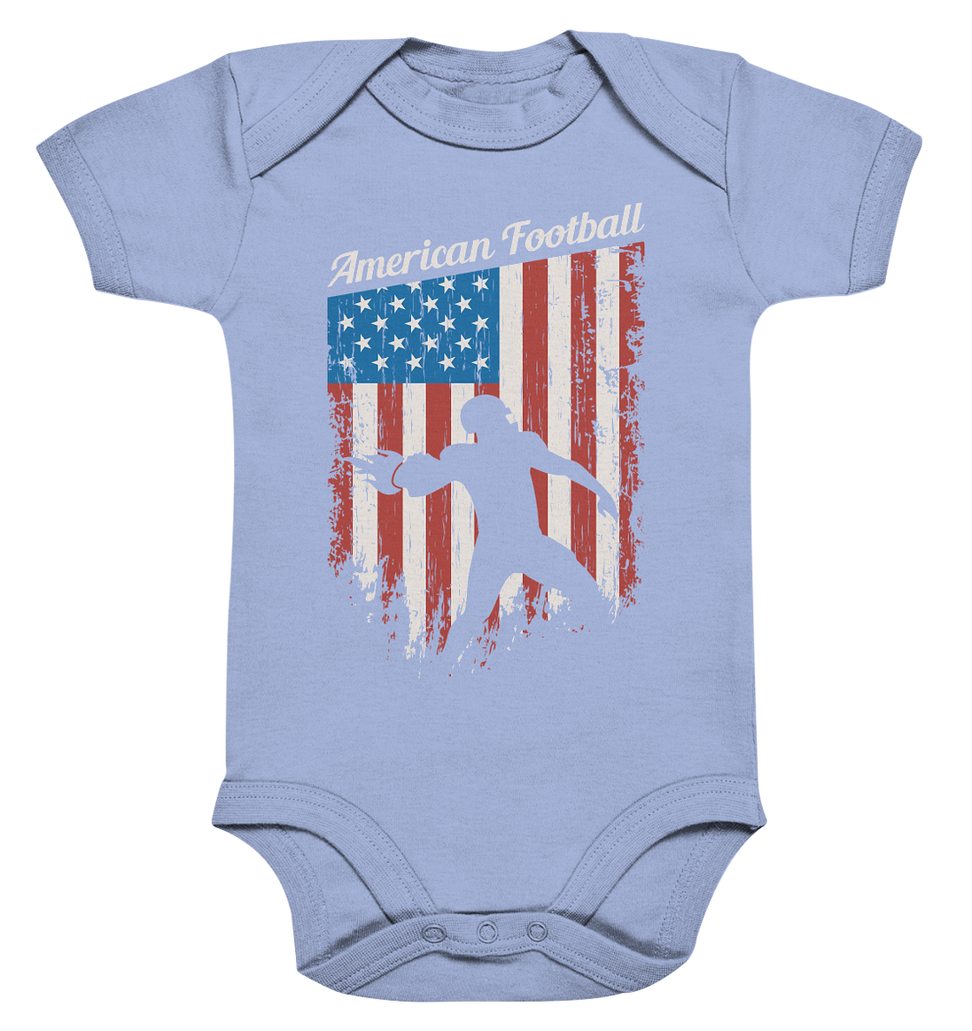 American Football Banner - Organic Baby Bodysuite