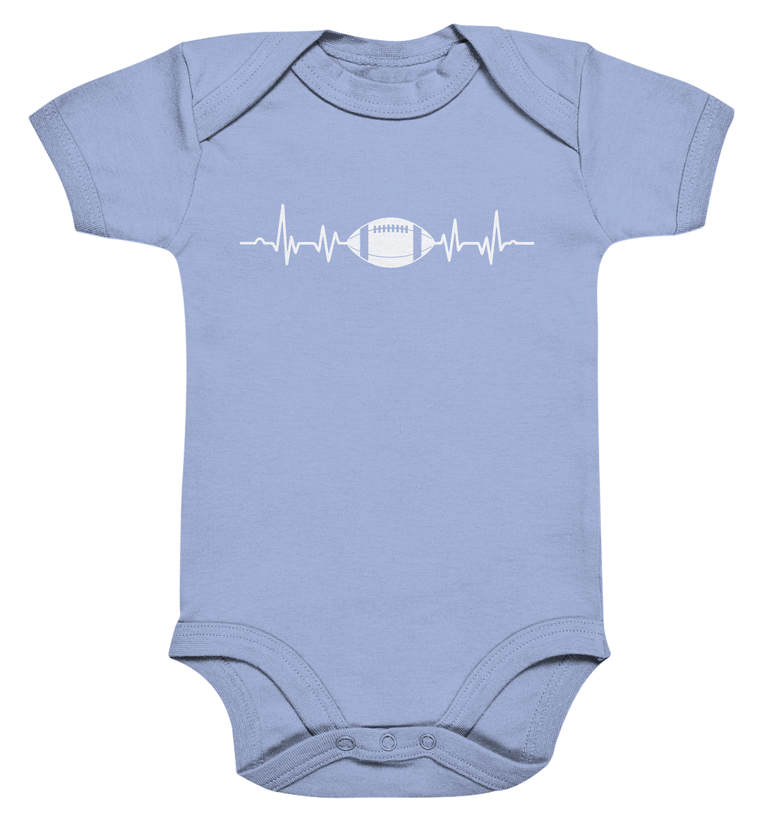 Football Heartbeat - Organic Baby Bodysuite