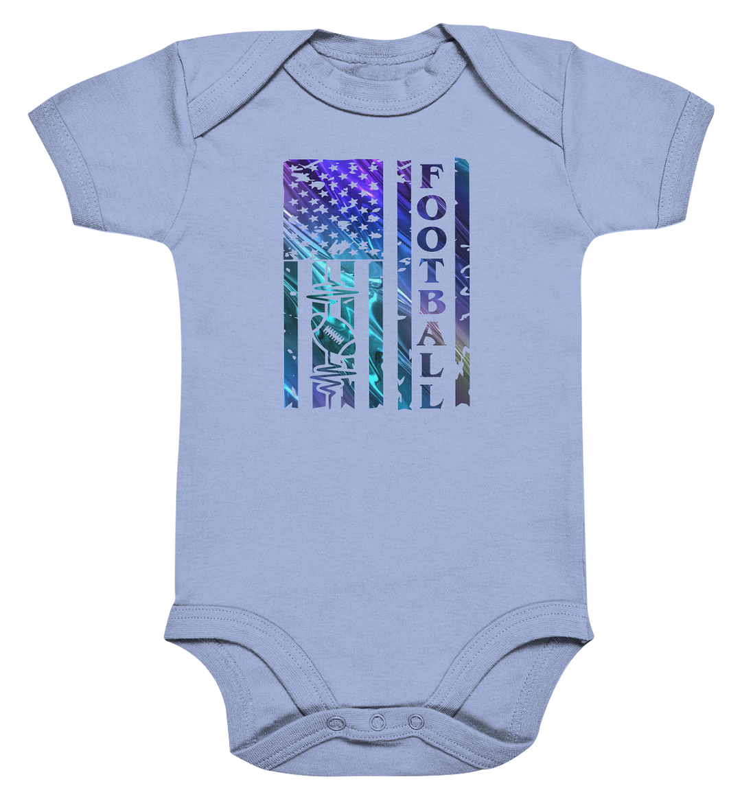 USA Football Flag  - Organic Baby Bodysuite
