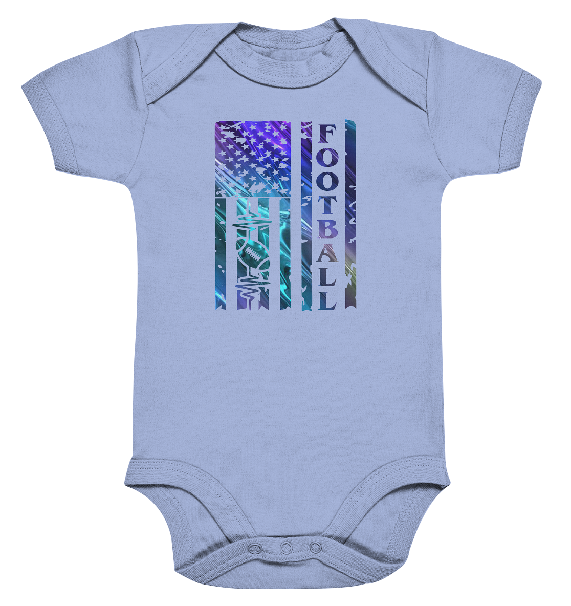 USA Football Flag  - Organic Baby Bodysuite