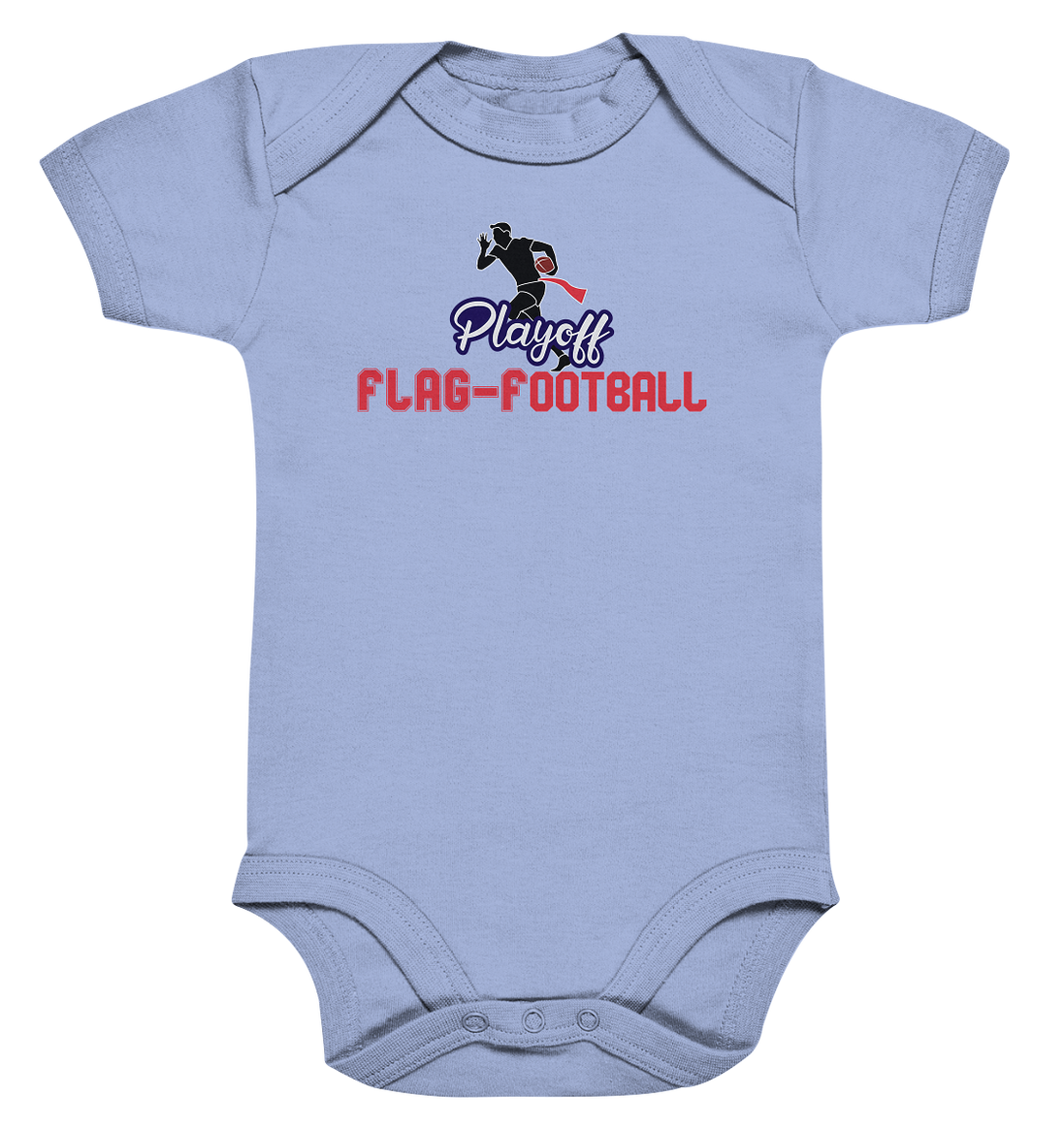 Playoff Flag Football  Men red - Organic Baby Bodysuite